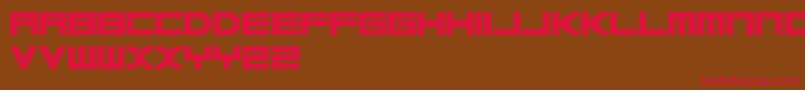 BasicaSoloLetrasParaDafontLista Font – Red Fonts on Brown Background