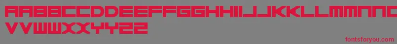 BasicaSoloLetrasParaDafontLista Font – Red Fonts on Gray Background