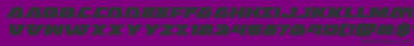 Eaglestrikeexpandital Font – Black Fonts on Purple Background