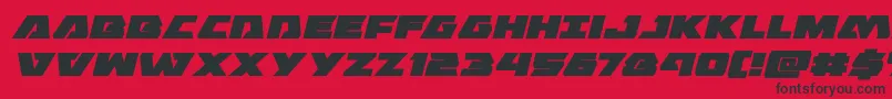 Eaglestrikeexpandital Font – Black Fonts on Red Background