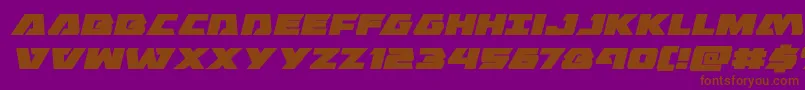 Eaglestrikeexpandital Font – Brown Fonts on Purple Background