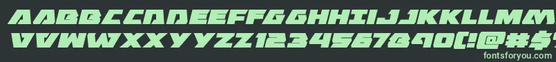 Eaglestrikeexpandital Font – Green Fonts on Black Background