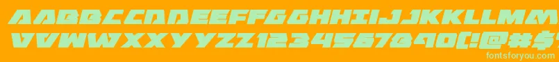 Eaglestrikeexpandital Font – Green Fonts on Orange Background