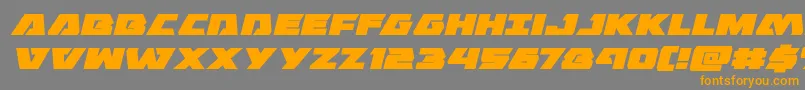 Eaglestrikeexpandital Font – Orange Fonts on Gray Background