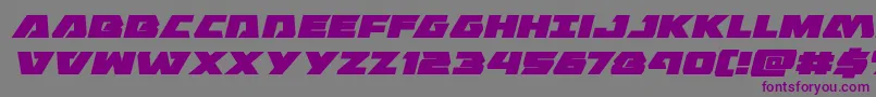 Eaglestrikeexpandital Font – Purple Fonts on Gray Background