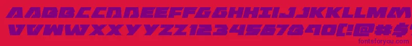 Eaglestrikeexpandital Font – Purple Fonts on Red Background