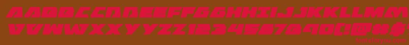 Eaglestrikeexpandital Font – Red Fonts on Brown Background
