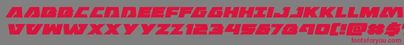 Eaglestrikeexpandital Font – Red Fonts on Gray Background
