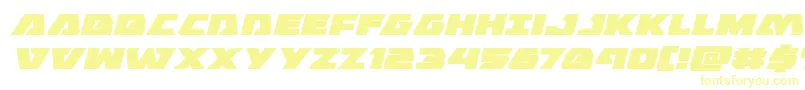 Eaglestrikeexpandital Font – Yellow Fonts on White Background