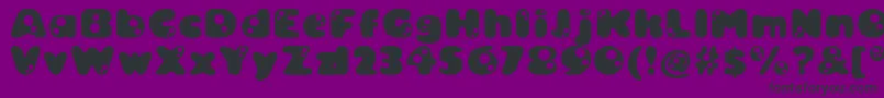 Bambina ffy Font – Black Fonts on Purple Background