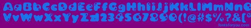 Bambina ffy Font – Blue Fonts on Purple Background