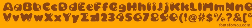 Шрифт Bambina ffy – коричневые шрифты на оранжевом фоне
