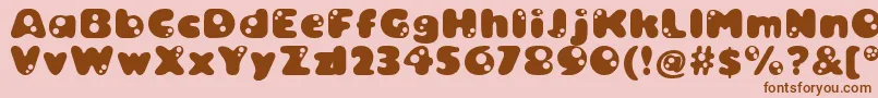 Bambina ffy-Schriftart – Braune Schriften auf rosa Hintergrund