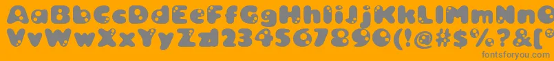 More about Bambina ffy Font Bambina ffy Font – Gray Fonts on Orange Background