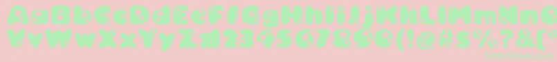 Bambina ffy Font – Green Fonts on Pink Background