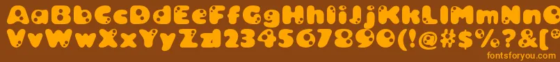 Bambina ffy Font – Orange Fonts on Brown Background