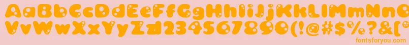 Bambina ffy Font – Orange Fonts on Pink Background