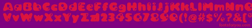 Bambina ffy Font – Red Fonts on Purple Background