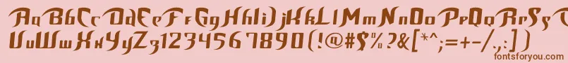 Шрифт Bop – коричневые шрифты на розовом фоне