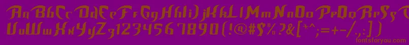 Bop Font – Brown Fonts on Purple Background