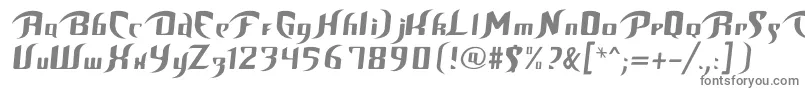 フォントBop – 白い背景に灰色の文字