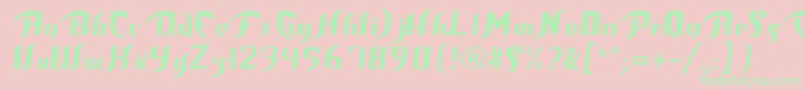 Bop Font – Green Fonts on Pink Background