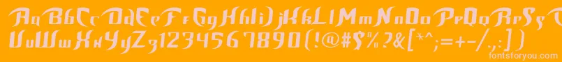 フォントBop – オレンジの背景にピンクのフォント