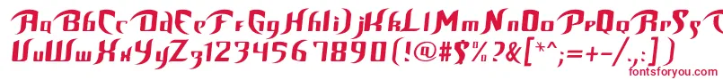 フォントBop – 白い背景に赤い文字