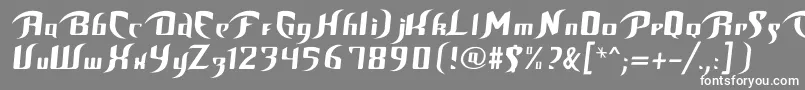 フォントBop – 灰色の背景に白い文字