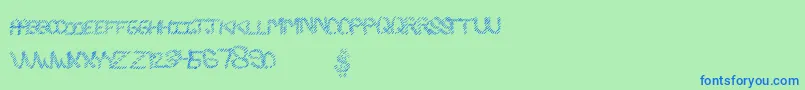 Slashking Font – Blue Fonts on Green Background