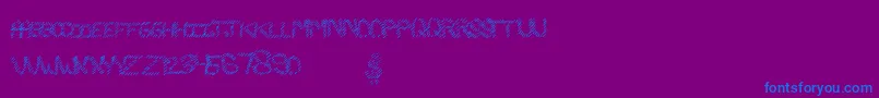 Slashking Font – Blue Fonts on Purple Background