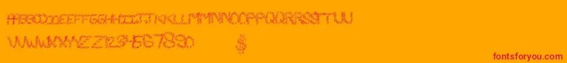Slashking Font – Red Fonts on Orange Background