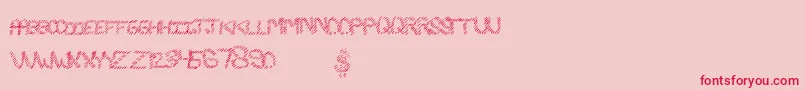 Fonte Slashking – fontes vermelhas em um fundo rosa