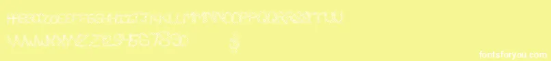 Slashking Font – White Fonts on Yellow Background