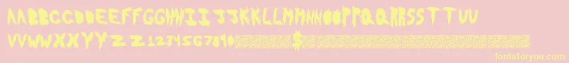 Hotflash Font – Yellow Fonts on Pink Background