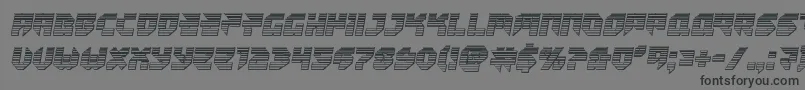 Tokyodrifterchrome-Schriftart – Schwarze Schriften auf grauem Hintergrund