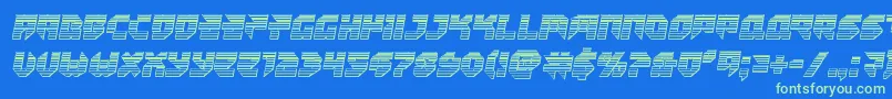 Tokyodrifterchrome-Schriftart – Grüne Schriften auf blauem Hintergrund