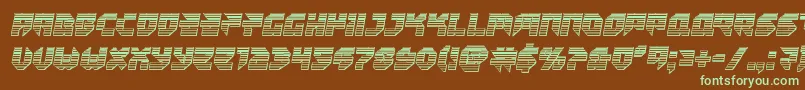 Tokyodrifterchrome Font – Green Fonts on Brown Background