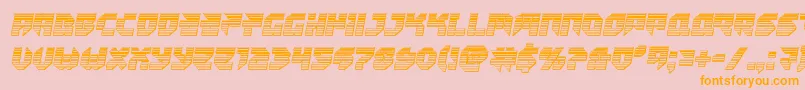 Tokyodrifterchrome-Schriftart – Orangefarbene Schriften auf rosa Hintergrund