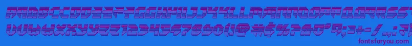 Tokyodrifterchrome-Schriftart – Violette Schriften auf blauem Hintergrund