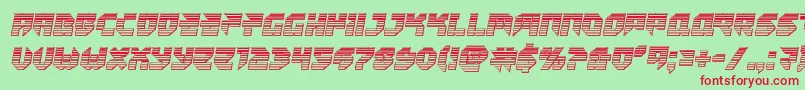 Tokyodrifterchrome-Schriftart – Rote Schriften auf grünem Hintergrund