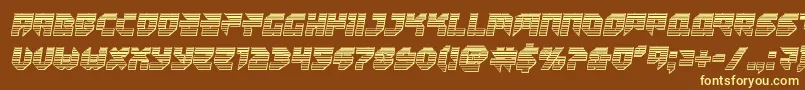 Tokyodrifterchrome Font – Yellow Fonts on Brown Background