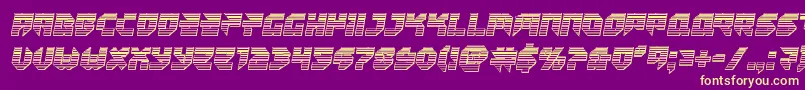 Tokyodrifterchrome Font – Yellow Fonts on Purple Background