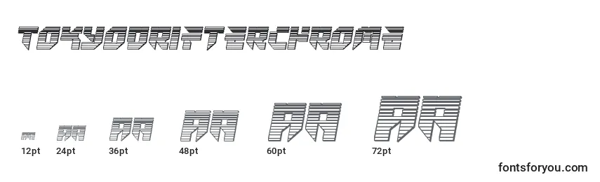 Größen der Schriftart Tokyodrifterchrome