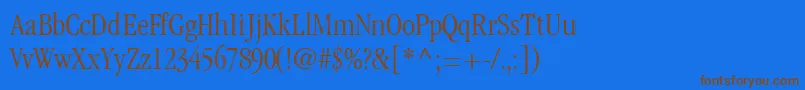 GaramondlightcondsskRegular Font – Brown Fonts on Blue Background