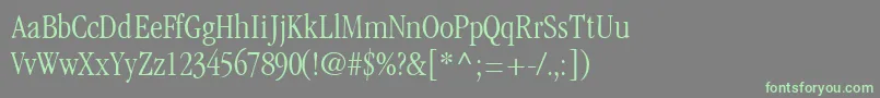GaramondlightcondsskRegular Font – Green Fonts on Gray Background