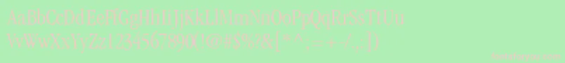 GaramondlightcondsskRegular Font – Pink Fonts on Green Background