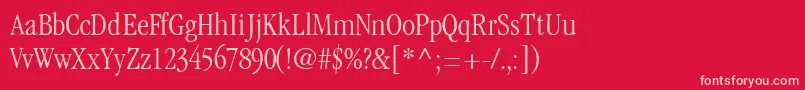 GaramondlightcondsskRegular Font – Pink Fonts on Red Background