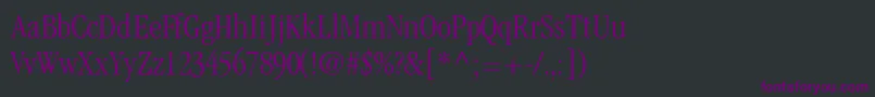 フォントGaramondlightcondsskRegular – 黒い背景に紫のフォント