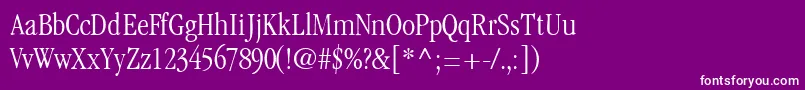 GaramondlightcondsskRegular Font – White Fonts on Purple Background